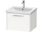 Duravit D-Code Waschtischunterschrank DC4665010180000 Griff Chrom, Weiß Matt, Auszug 1, Wandhängend, 584x400x460 mm