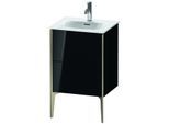 Duravit XViu Waschtisch-Unterschrank XV40690B140 51x42x59,1cm, 2 Auszüge, champagner matt, schwarz hochglanz