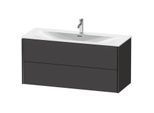 Duravit XViu Waschtisch-Unterschrank XV41360B280 121 x 55,7 x 48 cm, graphit supermatt, 2 Schubkästen, schwarz matt