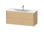 Duravit XViu Waschtisch-Unterschrank XV41360B130 121 x 55,7 x 48 cm, Eiche natur, 2 Schubkästen, champagner matt