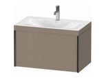 Duravit XViu Waschtisch-Unterschrank XV4610OB211C 80x48cm, 1 Auszug, 1 Hahnloch, schwarz matt, Rahmen C, eiche kaschmir
