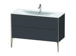 Duravit XViu Waschtisch-Unterschrank XV43040B149 121 x 59,1 x 48 cm, graphit matt, 2 Auszüge, champagner matt