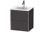 Duravit XViu Waschtisch-Unterschrank XV41310B180 51x42x55,7cm, 2 Schubkästen, champagner matt, graphit supermatt