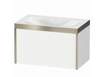 Duravit XViu Waschtisch-Unterschrank XV4610NB118P 80x48cm, 1 Auszug, champagner matt, Rahmen P, weiß matt