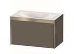 Duravit XViu Waschtisch-Unterschrank XV4610NB190P 80x48cm, 1 Auszug, champagner matt, Rahmen P, flannel grey seidenmatt