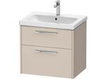 Duravit D-Code Waschtischunterschrank DC4671010910000 ,Griff Chrom, Taupe Matt, Wandhängend, Schubkästen 2, 634x555x460 mm