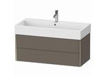 Duravit XViu Waschtisch-Unterschrank XV43370B190 98,4 x 39,7 x 45,4 cm, flannel grey seidenmatt, 2 Schubkästen, champagner matt
