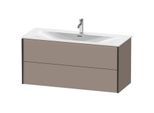 Duravit XViu Waschtisch-Unterschrank XV41360B243 121 x 55,7 x 48 cm, basalt matt, 2 Schubkästen, schwarz matt