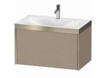 Duravit XViu Waschtisch-Unterschrank XV4610OB175P 80x48cm, 1 Auszug, 1 Hahnloch, champagner matt, Rahmen P, leinen