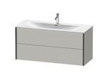 Duravit XViu Waschtisch-Unterschrank XV41360B207 121 x 55,7 x 48 cm, betongrau matt, 2 Schubkästen, schwarz matt