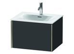 Duravit XViu Waschtisch-Unterschrank XV40320B180 61 x 39,7 x 48 cm, graphit supermatt, 1 Auszug, champagner matt