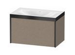 Duravit XViu Waschtisch-Unterschrank XV4610NB211P 80x48cm, 1 Auszug, schwarz matt, Rahmen P, eiche kaschmir