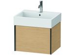 Duravit XViu Waschtisch-Unterschrank XV42340B230 58,4 x 39,7 x 45,4 cm, Eiche natur, 1 Auszug, schwarz matt
