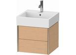 Duravit XViu Waschtisch-Unterschrank XV43330B112 48,4 x 39,7 x 45,4 cm, eiche gebürstet, 2 Schubkästen, champagner matt