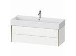Duravit XViu Waschtisch-Unterschrank XV43380B118 118,4 x 39,7 x 45,4 cm, weiß matt, 2 Schubkästen, champagner matt