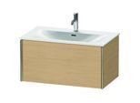 Duravit XViu Waschtisch-Unterschrank XV40340B130 81 x 39,7 x 48 cm, Eiche natur, 1 Auszug, champagner matt