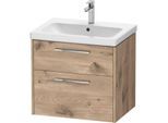 Duravit D-Code Waschtischunterschrank DC4671010550000 ,Griff Chrom, Eiche Marmor, Wandhängend, Schubkästen 2, 634x555x460 mm