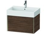Duravit XViu Waschtisch-Unterschrank XV43350B121 68,4 x 39,7 x 45,4 cm, nussbaum dunkel, 2 Schubkästen, champagner matt