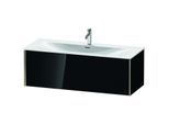 Duravit XViu Waschtisch-Unterschrank XV40360B140 121 x 39,7 x 48 cm, schwarz hochglanz, 1 Auszug, champagner matt