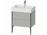 Duravit XViu Waschtisch-Unterschrank XV45350B207 68,4 x 49,3 x 45,4 cm, betongrau matt, 2 Auszüge, schwarz matt