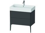 Duravit XViu Waschtisch-Unterschrank XV45360B249 78,4 x 49,3 x 45,4 cm, graphit matt, 2 Auszüge, schwarz matt