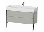 Duravit XViu Waschtisch-Unterschrank XV45380B207 118,4 x 49,3 x 45,4 cm, betongrau matt, 2 Auszüge, schwarz matt