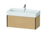 Duravit XViu Waschtisch-Unterschrank XV42370B230 98,4 x 39,7 x 45,4 cm, Eiche natur, 1 Auszug, schwarz matt