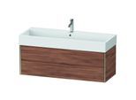 Duravit XViu Waschtisch-Unterschrank XV43380B179 118,4 x 39,7 x 45,4 cm, nussbaum natur, 2 Schubkästen, champagner matt