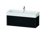 Duravit XViu Waschtisch-Unterschrank XV42380B216 118,4 x 39,7 x 45,4 cm, Eiche schwarz, 1 Auszug, schwarz matt