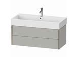 Duravit XViu Waschtisch-Unterschrank XV43370B107 98,4 x 39,7 x 45,4 cm, betongrau matt, 2 Schubkästen, champagner matt