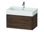 Duravit XViu Waschtisch-Unterschrank XV42360B221 78,4 x 39,7 x 45,4 cm, nussbaum dunkel, 1 Auszug, schwarz matt