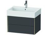 Duravit XViu Waschtisch-Unterschrank XV43350B149 68,4 x 39,7 x 45,4 cm, graphit matt, 2 Schubkästen, champagner matt