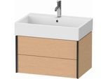 Duravit XViu Waschtisch-Unterschrank XV43350B212 68,4 x 39,7 x 45,4 cm, eiche gebürstet, 2 Schubkästen, schwarz matt