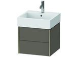 Duravit XViu Waschtisch-Unterschrank XV43330B190 48,4 x 39,7 x 45,4 cm, flannel grey seidenmatt, 2 Schubkästen, champagner matt