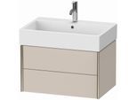 Duravit XViu Waschtisch-Unterschrank XV43350B191 68,4 x 39,7 x 45,4 cm, taupe matt, 2 Schubkästen, champagner matt