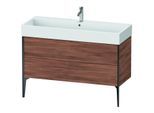 Duravit XViu Waschtisch-Unterschrank XV45380B279 118,4 x 49,3 x 45,4 cm, nussbaum natur, 2 Auszüge, schwarz matt