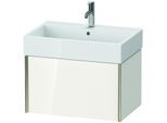 Duravit XViu Waschtisch-Unterschrank XV42350B185 68,4 x 39,7 x 45,4 cm, weiß hochglanz, 1 Auszug, champagner matt