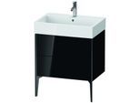 Duravit XViu Waschtisch-Unterschrank XV45350B240 68,4 x 49,3 x 45,4 cm, schwarz hochglanz, 2 Auszüge, schwarz matt