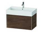 Duravit XViu Waschtisch-Unterschrank XV43360B121 78,4 x 39,7 x 45,4 cm, nussbaum dunkel, 2 Schubkästen, champagner matt