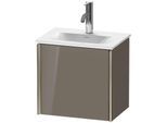 Duravit XViu Waschtisch-Unterschrank XV4030LB189 43x31x39,7cm, 1 Tür, champagner matt, Tür links, flannel grey hochglanz