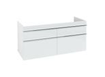 Villeroy & Boch Venticello Unterschrank A93001RE 125,3x59x50,2cm, Griff chrom, Glass glossy White