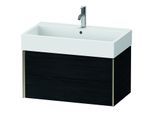 Duravit XViu Waschtisch-Unterschrank XV43360B116 78,4 x 39,7 x 45,4 cm, Eiche schwarz, 2 Schubkästen, champagner matt
