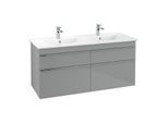 Villeroy und Boch Venticello Waschtisch-Unterschrank A93001RA 125,3 x 59 x 50,2 cm, Griff Chrom, Glass Glossy Grey