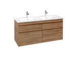 Villeroy und Boch Venticello Waschtisch-Unterschrank A93005RH 125,3x59x50,2cm, Griff Copper, Kansas Oak