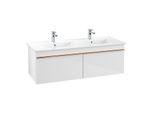 Villeroy und Boch Venticello Waschtisch-Unterschrank A93905DH 125,3 x 42 x 50,2 cm, Griff Copper, Glossy White