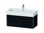 Duravit XViu Waschtisch-Unterschrank XV43370B116 98,4 x 39,7 x 45,4 cm, Eiche schwarz, 2 Schubkästen, champagner matt