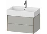 Duravit XViu Waschtisch-Unterschrank XV43350B107 68,4 x 39,7 x 45,4 cm, betongrau matt, 2 Schubkästen, champagner matt