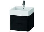 Duravit XViu Waschtisch-Unterschrank XV43330B216 48,4 x 39,7 x 45,4 cm, Eiche schwarz, 2 Schubkästen, schwarz matt