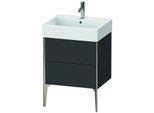 Duravit XViu Waschtisch-Unterschrank XV45340B180 58,4 x 49,3 x 45,4 cm, graphit supermatt, 2 Auszüge, champagner matt