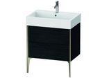 Duravit XViu Waschtisch-Unterschrank XV45350B116 68,4 x 49,3 x 45,4 cm, Eiche schwarz, 2 Auszüge, champagner matt